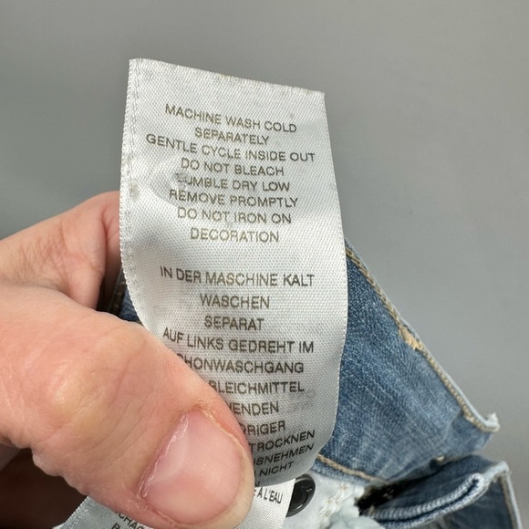 TRUE RELIGION Speckled Hen woman mid rise slim boyfriend cotton denim jean 30 - Picture 14 of 15